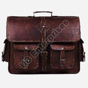 Vintage Handmade Leather Messanger Cross Body Bag