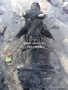 lord nandi ji black marble statue