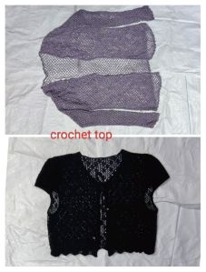 imported second hand one time used crochet top