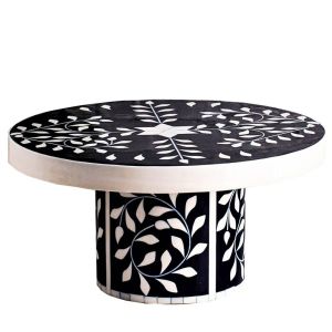 Premium Floral Design Resin Inlay Round Cake Stand From Tradnary