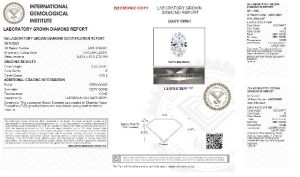 0.52 E VVS2 Oval Brilliant CVD IGI Certified Polish Diamond