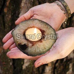 agate candle light holder