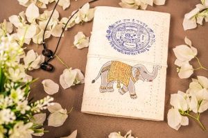 Elephant Print Cotton Paper Diary -  Set of 3