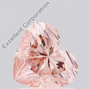 Heart Shaped 1.07ct Fancy Vivid Pink VS2 IGI Certified Lab Grown CVD Diamond