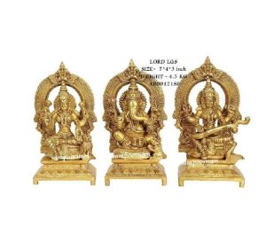 Brass Laxmi Ganesha Saraswati Statue AR00121SF