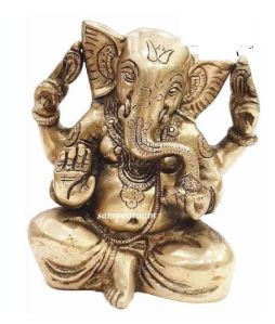 Brass Ganesha Statue AR0029NA