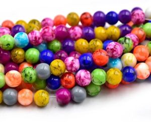 Painted Glass Beads