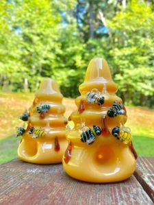 Honey Bees Glass Bong