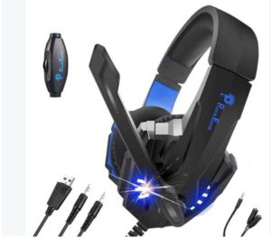 Punnkfunnk K20 Gaming Headset, Over Ear Gaming Headphones With Mic, Compatible With Ps4, Xbox One, N