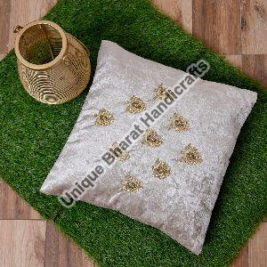 hand embroidered jari cushion covers