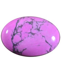 Oval Dyed Pink Howlite
