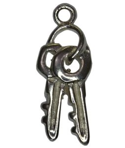 Sterling Silver Double Key Charm