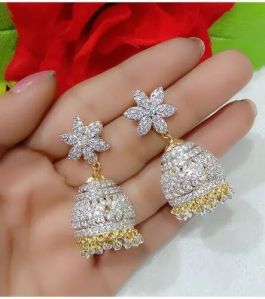 Rhinestone Jhumka Earrings