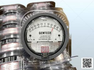 GEMTECH G2320 Series Differential Pressure Gauge Range 10-0-10 Inch wc