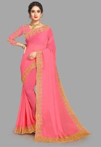 Embroidery Work Georgette Saree