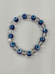 Crystal with evil eye bracelet