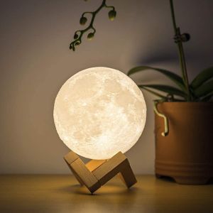 7 Colour 3D Moon Light Night Lamp