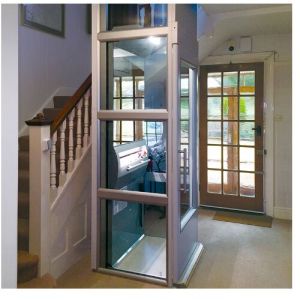 SS And Glass Hydraulic Home Lift