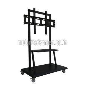 Black TV Floor Cart With Wheel