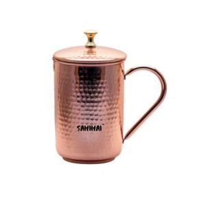 COPPER WATER JUG WITH LID