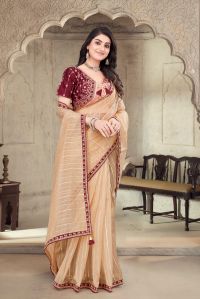 Ladies New Fashion Organza Saree