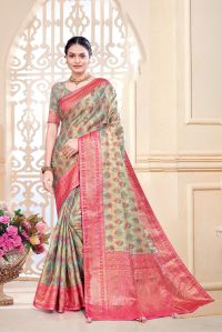 Women Viscose Silk Saree -3