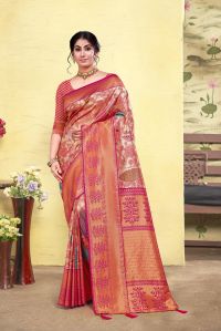 Women Viscose Silk Saree -8