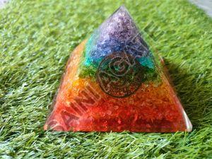 Seven chakra orgone pyramid