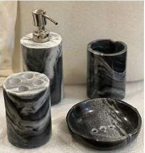 Black Marble Bathroom Set