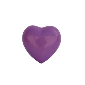 Light Plain Purple Heart Shaped Brass Cremation Urn