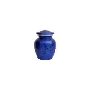 Beautiful Cremation Medium Blue Black Dot Urns for Human Ashes Adult Funeral Burial Urn