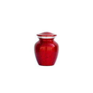 Beautiful Cremation Medium Red Black Dot  Urns for Human Ashes Adult Funeral Burial Urn
