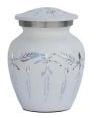 Beautiful Cremation Medium White SL DZ Urns For Human Ashes Adult Funeral Burial Urn