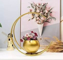 Moon Shape Metal Flower Vase