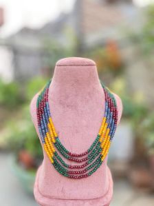 Handmade Bati beads five layer necklace