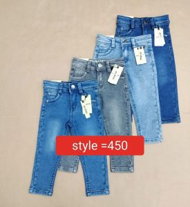 Knit denim jeans