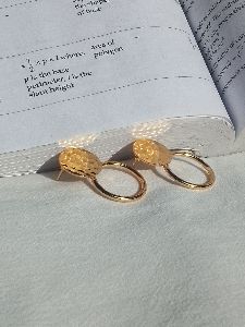 Unique brass earrings
