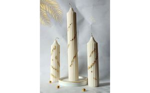 Gold Hope Pillar Candle - Large