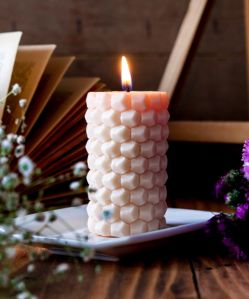 honeycomb pillar candles
