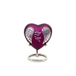 Pink Heart Shaped Cremation Urn