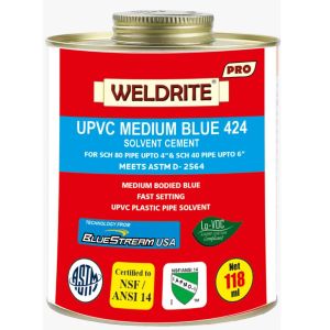 UPVC MEDIUM(CLEAR/BLUE) SOLVENT CEMENT 424