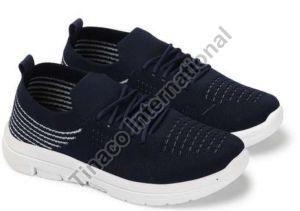 Womens Navy Blue Lace Up Sports Shoes