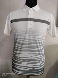 Mens Printed Half Sleeve Polyester T Shirt