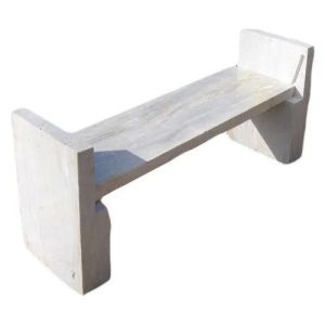 White Garden Stone Bench