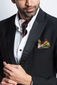 Men's Rustic Silk Scarf and Pocket Square Set