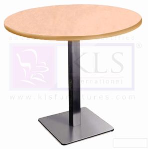 Polished Stainless Steel Round Cafeteria Table, For Hotel, Canteens