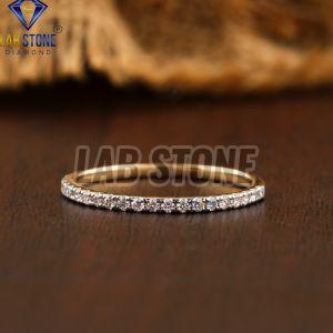 0.21 TDW Round Cut Diamond Yellow Gold Ring