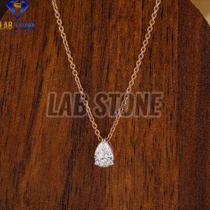 Pear Cut Diamond Rose Gold Pendant, Packaging Type : Comes In Jewelry Box