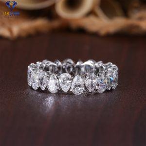 Pear Cut Diamond White Gold Eternity Band Ring