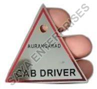 Brass Cab Driver Token Plate